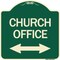 Signmission Church Parking W/ Bidirectional Arrow Heavy-Gauge Aluminum Sign, 18" x 18", G-1818-24273 A-DES-G-1818-24273 - alternate 1